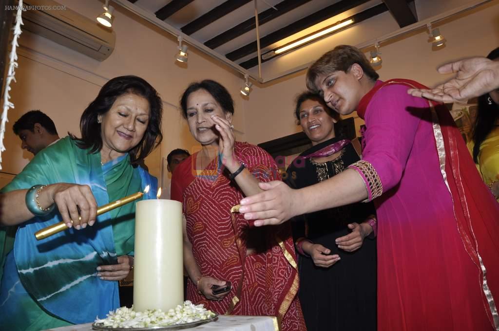 Queen of Jaipur Vidya Ji at Hacienda art gallery to launch silver exhibition in Kalaghoda, Mumbai on 16th Jan 2013