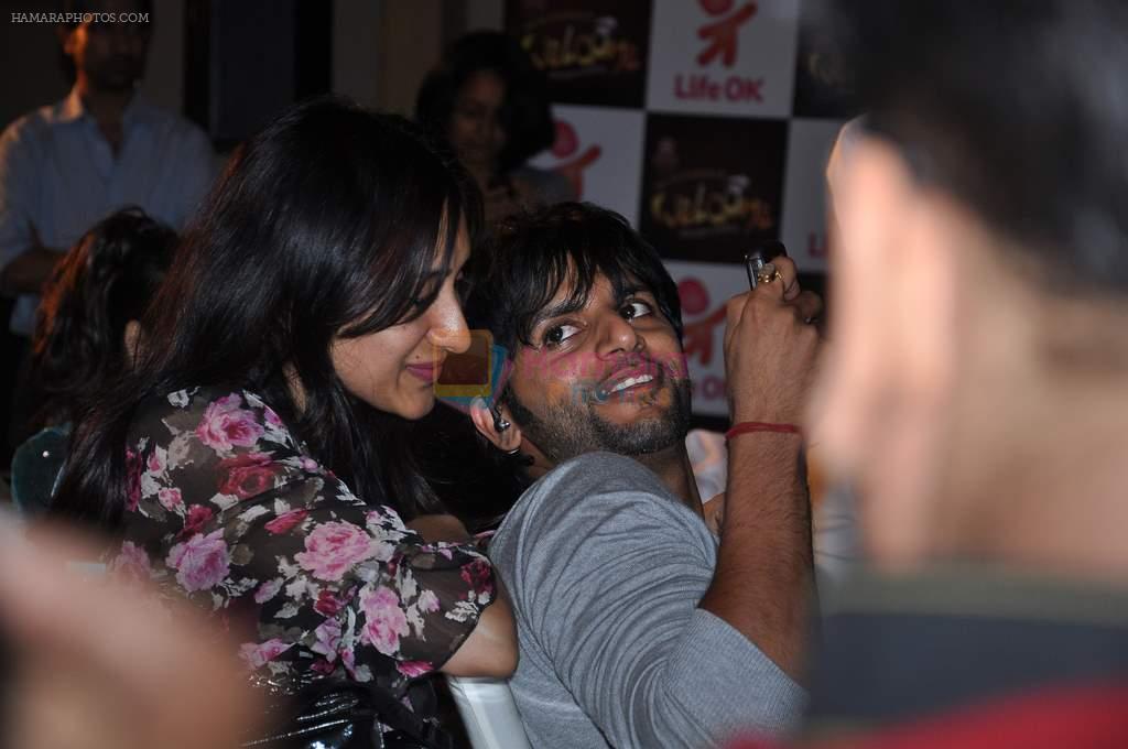 Karanvir Bohra, Teejay Sidhu at the press conference of Life OK's new reality show Welcome in Mumbai on 18th Jan 2013
