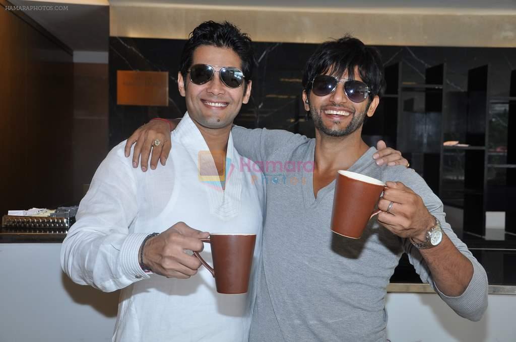 Karanvir Bohra, Amar Upadhyay at the press conference of Life OK's new reality show Welcome in Mumbai on 18th Jan 2013