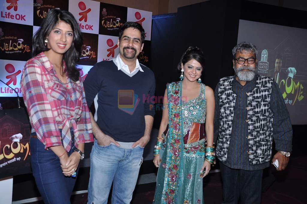 Aishwarya Sakhuja, Aman Verma, Rucha Gujarati at the press conference of Life OK's new reality show Welcome in Mumbai on 18th Jan 2013