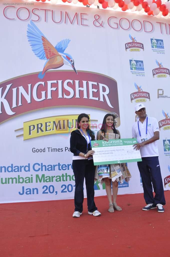 Shaina NC at Standard Chartered Mumbai Marathon in Mumbai on 19th Jan 2013