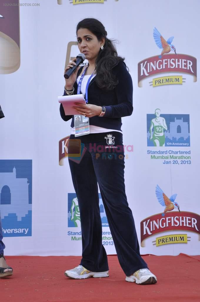 Shaina NC at Standard Chartered Mumbai Marathon in Mumbai on 19th Jan 2013