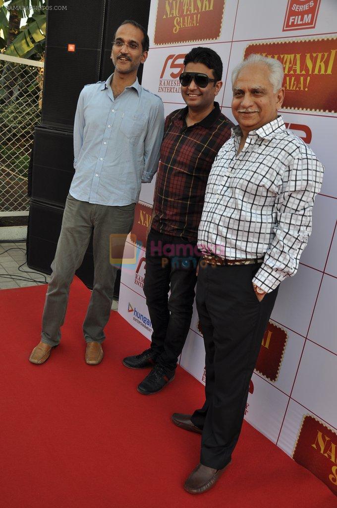 Rohan Sippy, Ramesh Sippy, Bhushan Kumar at Nautanki Saala first look launch in Andheri, Mumbai on 23rd Jan 2013