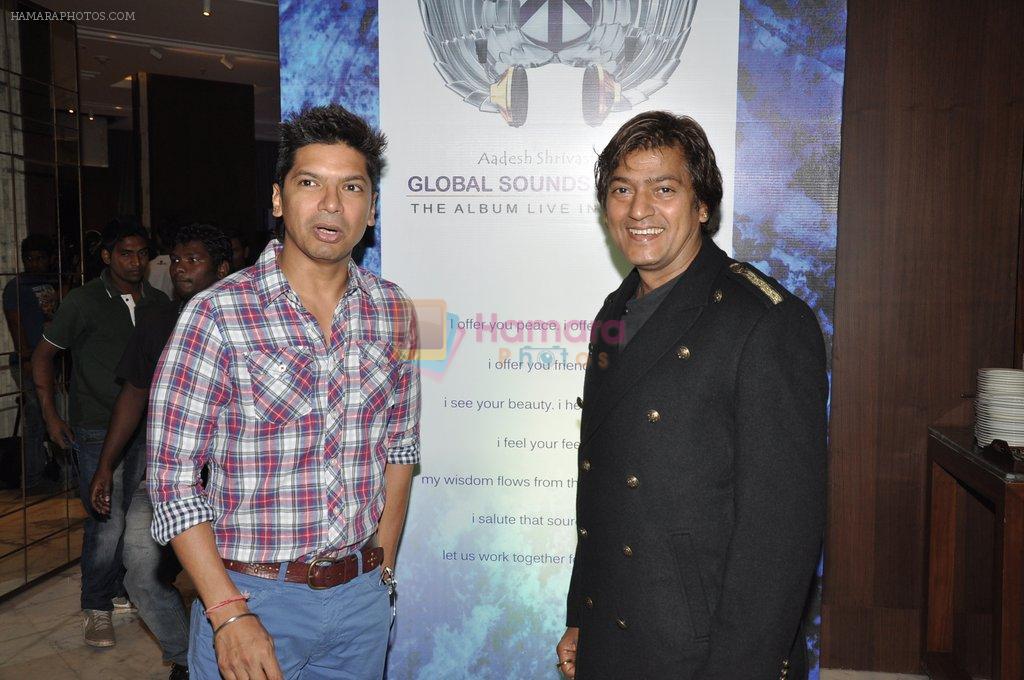 Aadesh Shrivastav, Shaan at Global Sound of Peace press conference in Mumbai on 24th Jan 2013
