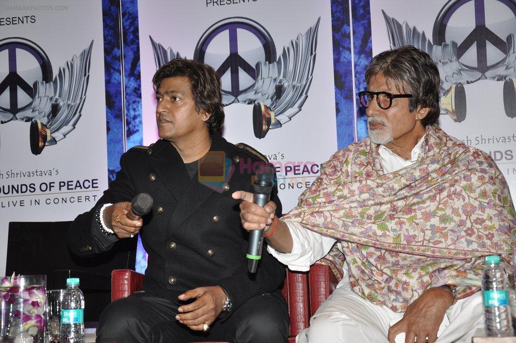 Amitabh Bachchan, Aadesh Shrivastav at Global Sound of Peace press conference in Mumbai on 24th Jan 2013