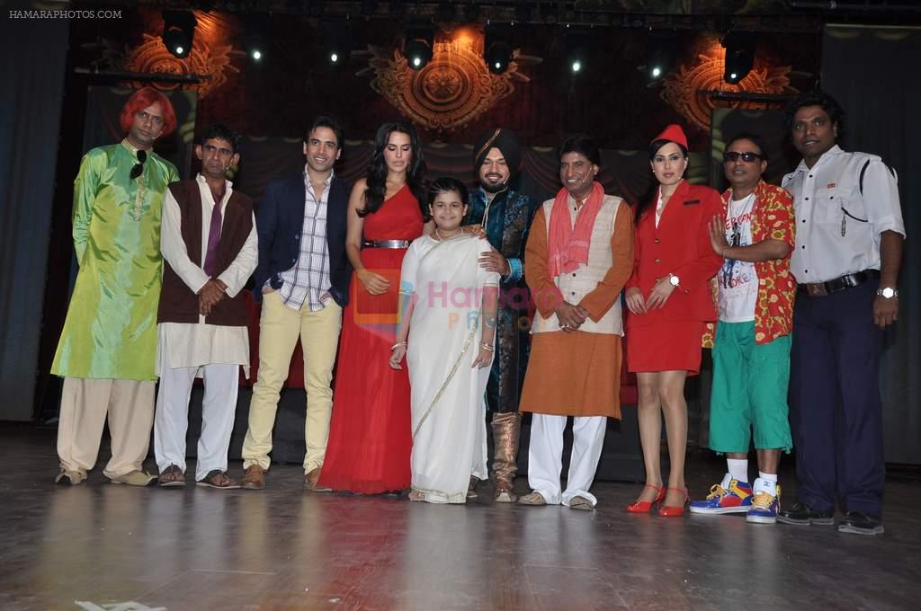 Tusshar Kapoor, Neha Dhupia at the launch of Colors TV Serial Nautanki - The Comedy Theatre in Filmcity, Mumbai on 25th Jan 2013