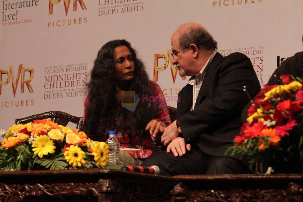 Salman Rushdie, Deepa Mehta at Midnight Childrens Press Conference in NCPA, Mumbai on 29th Jan 2013