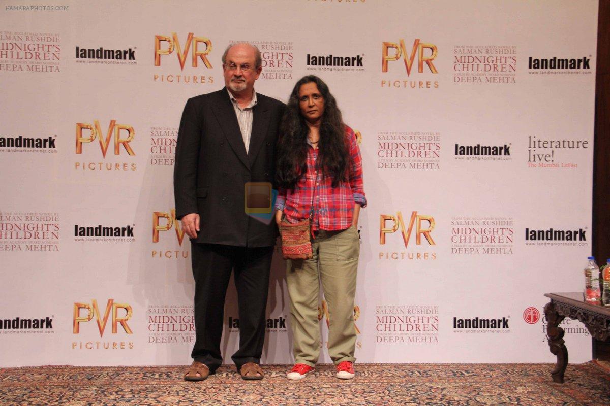 Salman Rushdie, Deepa Mehta at Midnight Childrens Press Conference in NCPA, Mumbai on 29th Jan 2013