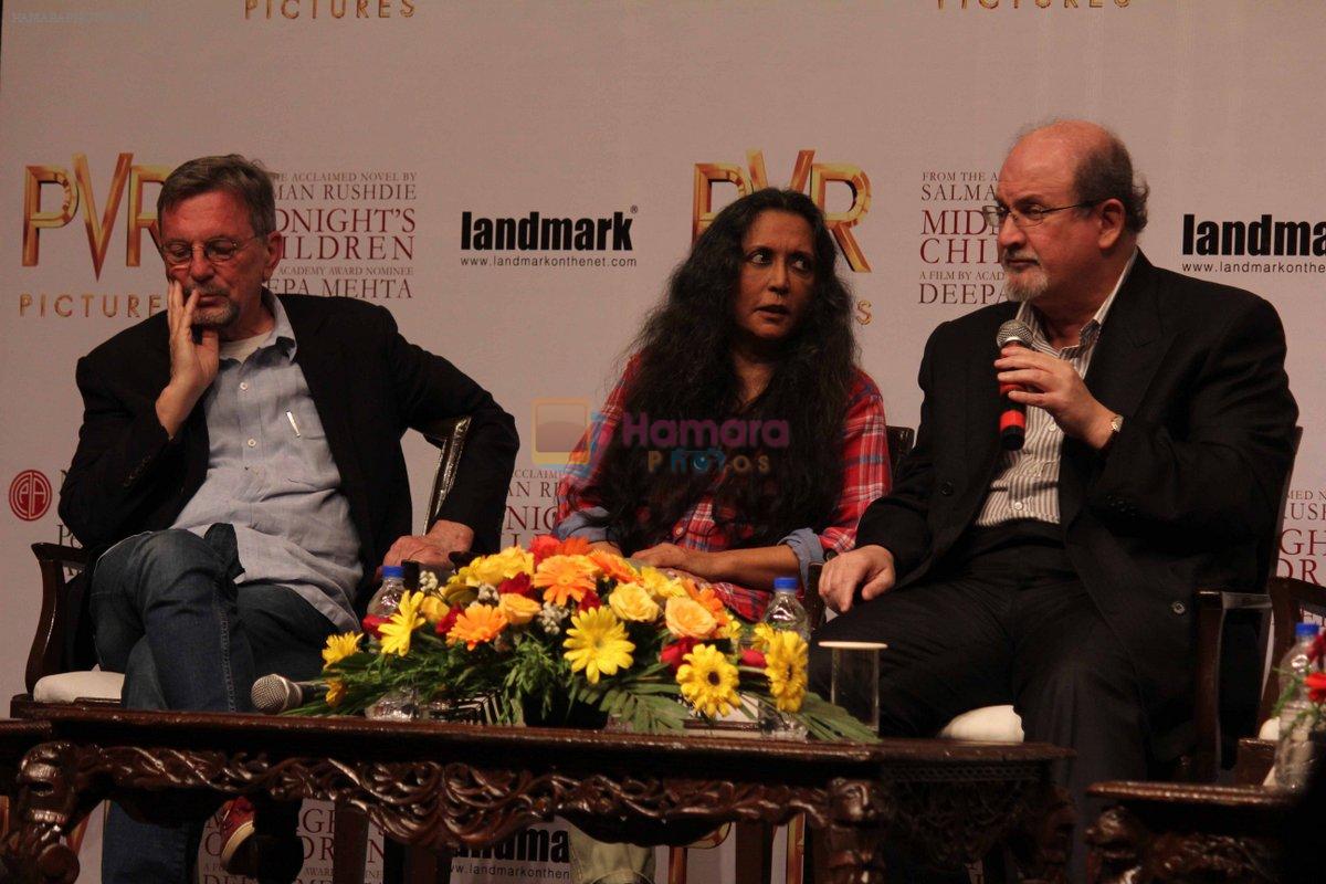 Salman Rushdie, Deepa Mehta at Midnight Childrens Press Conference in NCPA, Mumbai on 29th Jan 2013