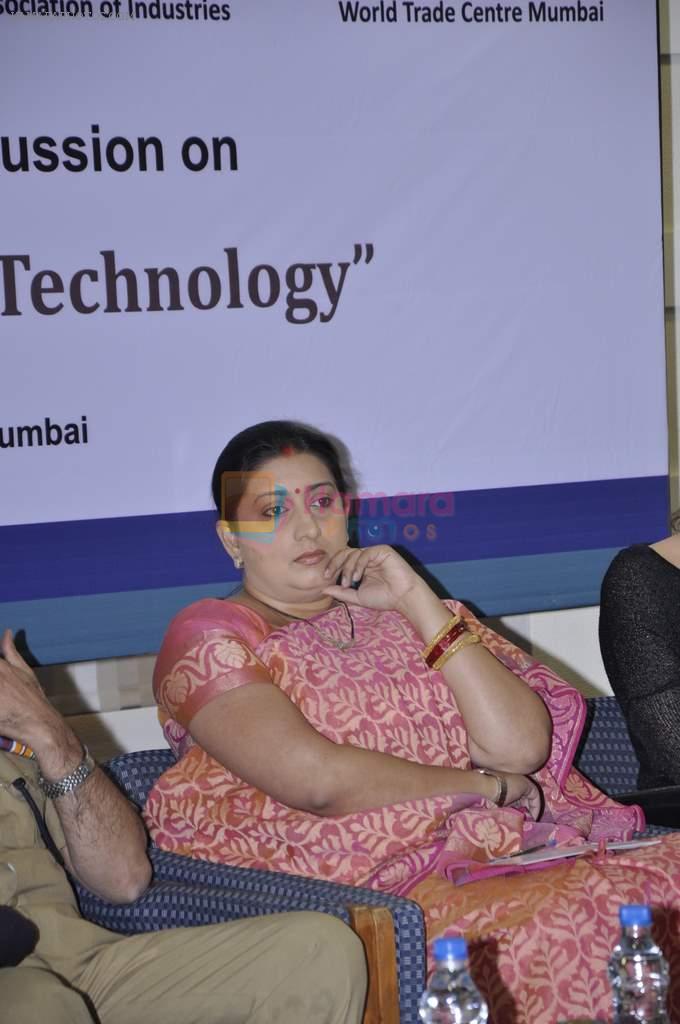 Smriti Irani at Cyber safety week - talk on cyber safety on women in WTC, Mumbai on 29th Jan 2013