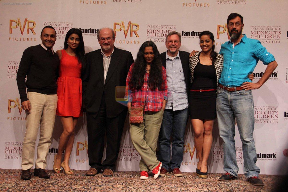 Salman Rushdie, Deepa Mehta, Rahul Bose, Shriya Saran, Shahana Goswami, Rajat Kapoor at Midnight Childrens Press Conference in NCPA, Mumbai on 29th Jan 2013