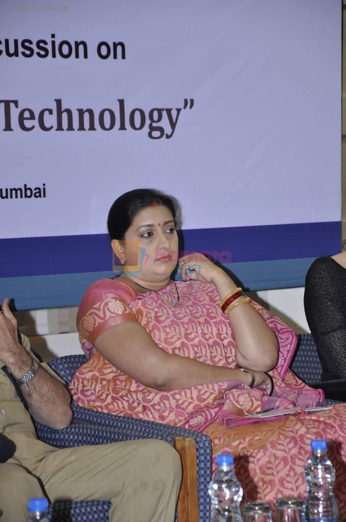 Smriti Irani at Cyber safety week - talk on cyber safety on women in WTC, Mumbai on 29th Jan 2013