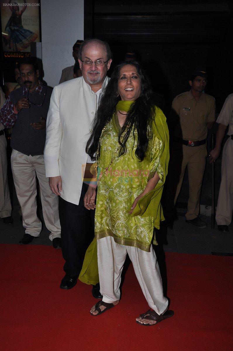 Salman Rushdie, Deepa Mehta at the Premiere of Midnight's Children in PVR, Pheonix, Mumbai on 31st Jan 2013