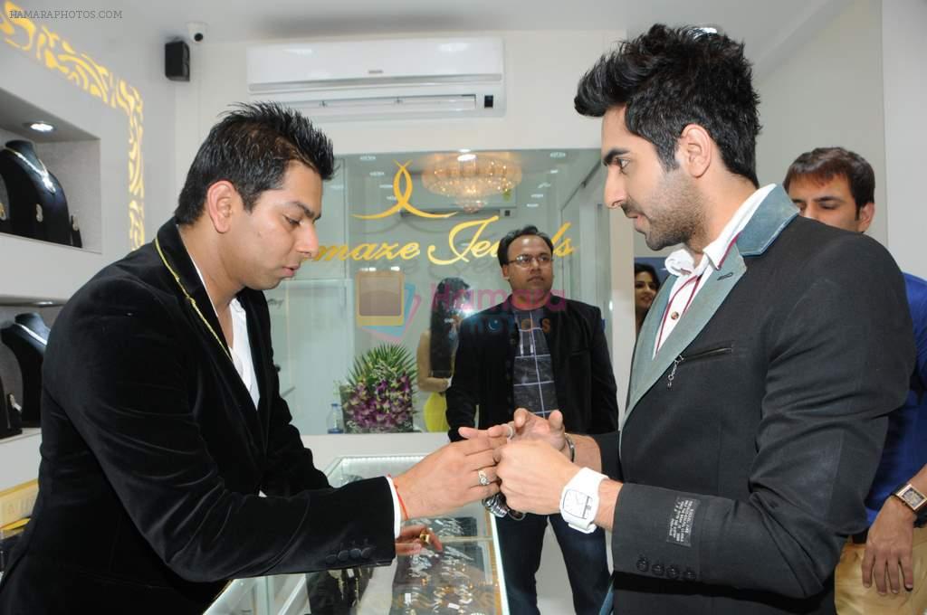 Abhishek Kumar along with Ayushmann Khurana  at Amaze store in Andheri, Mumbai on 2nd Feb 2013
