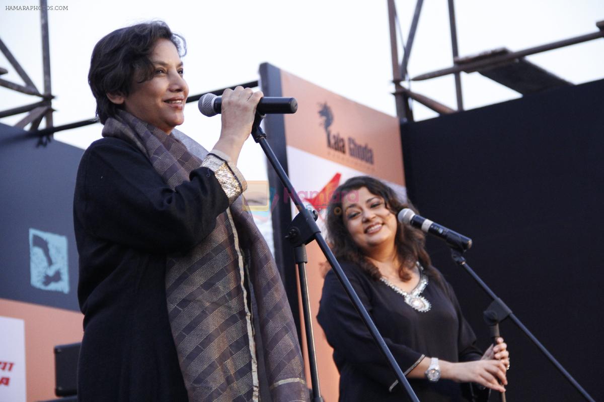 Shabana Azmi and Isheeta at Musical Evening at Kala Ghoda Arts Festival in Cross Maidan, Mumbai on 3rd Feb 2013