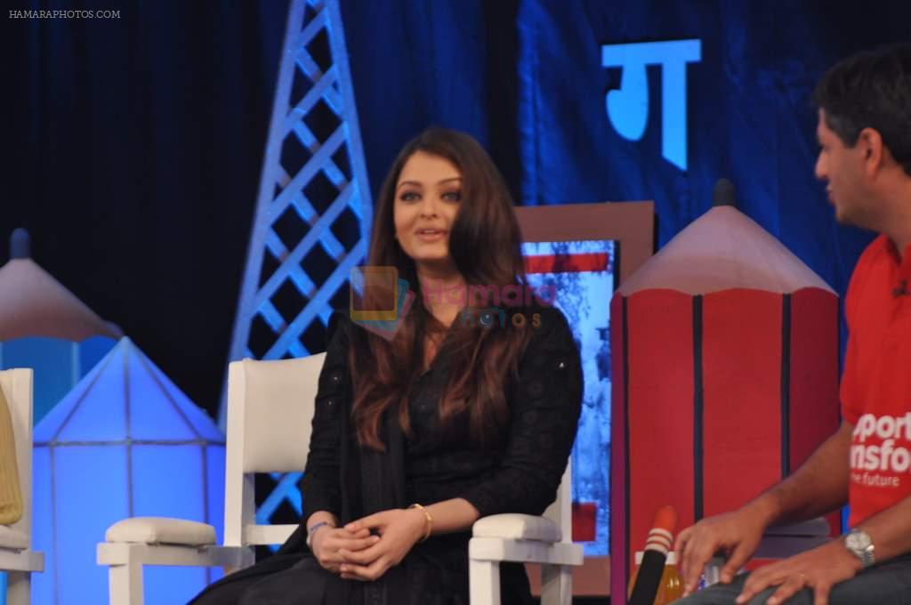 Aishwarya Rai Bachchan at NDTV Support My school 9am to 9pm campaign which raised 13.5 crores in Mumbai on 3rd Feb 2013