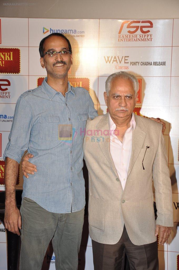 Ramesh Sippy, Rohan Sippy at Nautanki film first look in Cinemax, Mumbai on 6th Feb 2013
