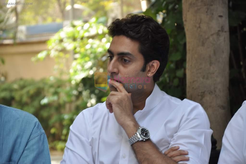 Abhishek Bachchan pledge their support towards the girl child through Plan India at his home on 9th Feb 2013