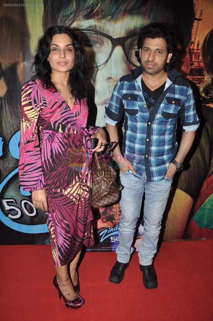 Meera, Rajan Verma at the music launch of film Zindagi 50 50 in Andheri, Mumbai on 8th Feb 2013