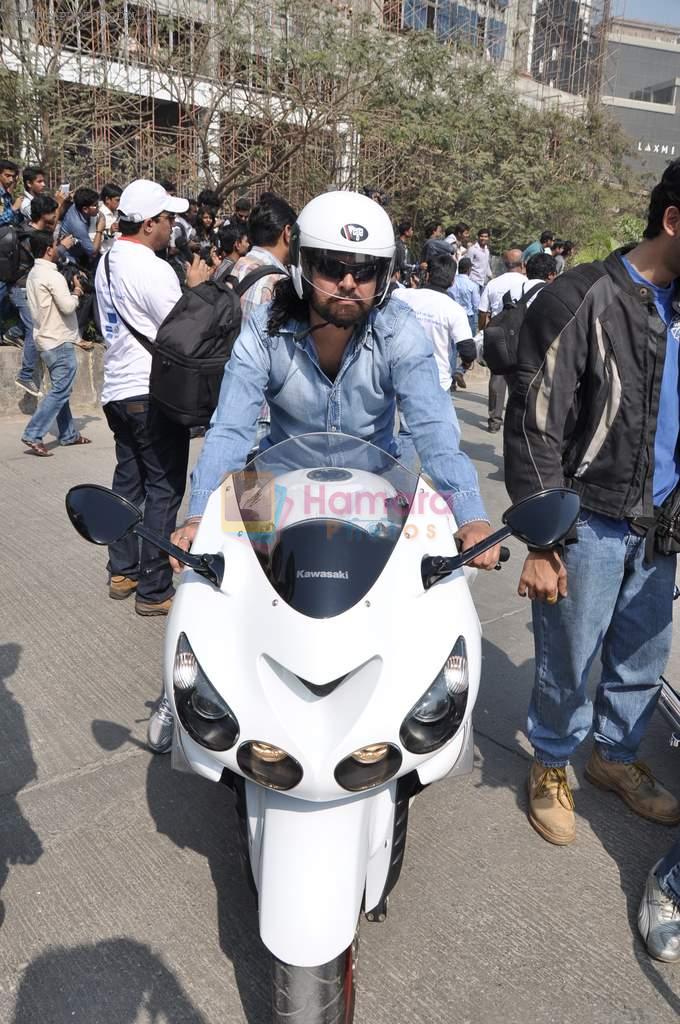 at safety drive rally by 600 bikers in Bandra, Mumbai on 10th Feb 2013