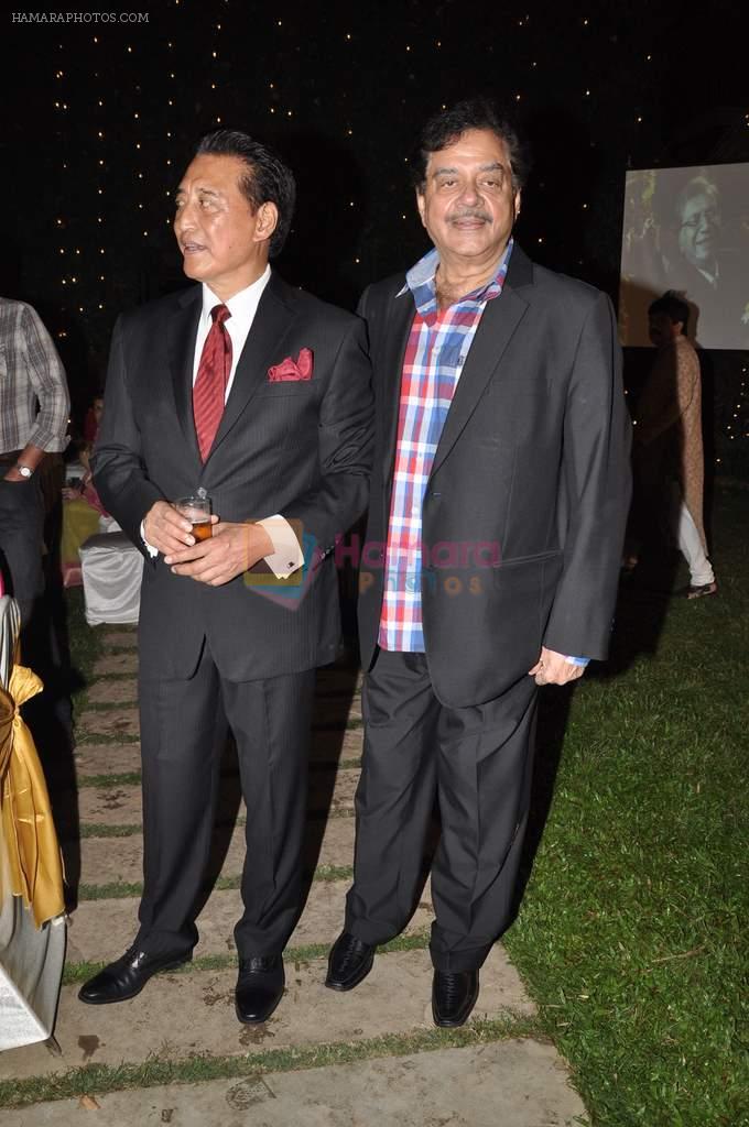 Shatrughan Sinha, Danny Denzongpa at Anjan Shrivastav son's wedding reception in Mumbai on 10th Feb 2013