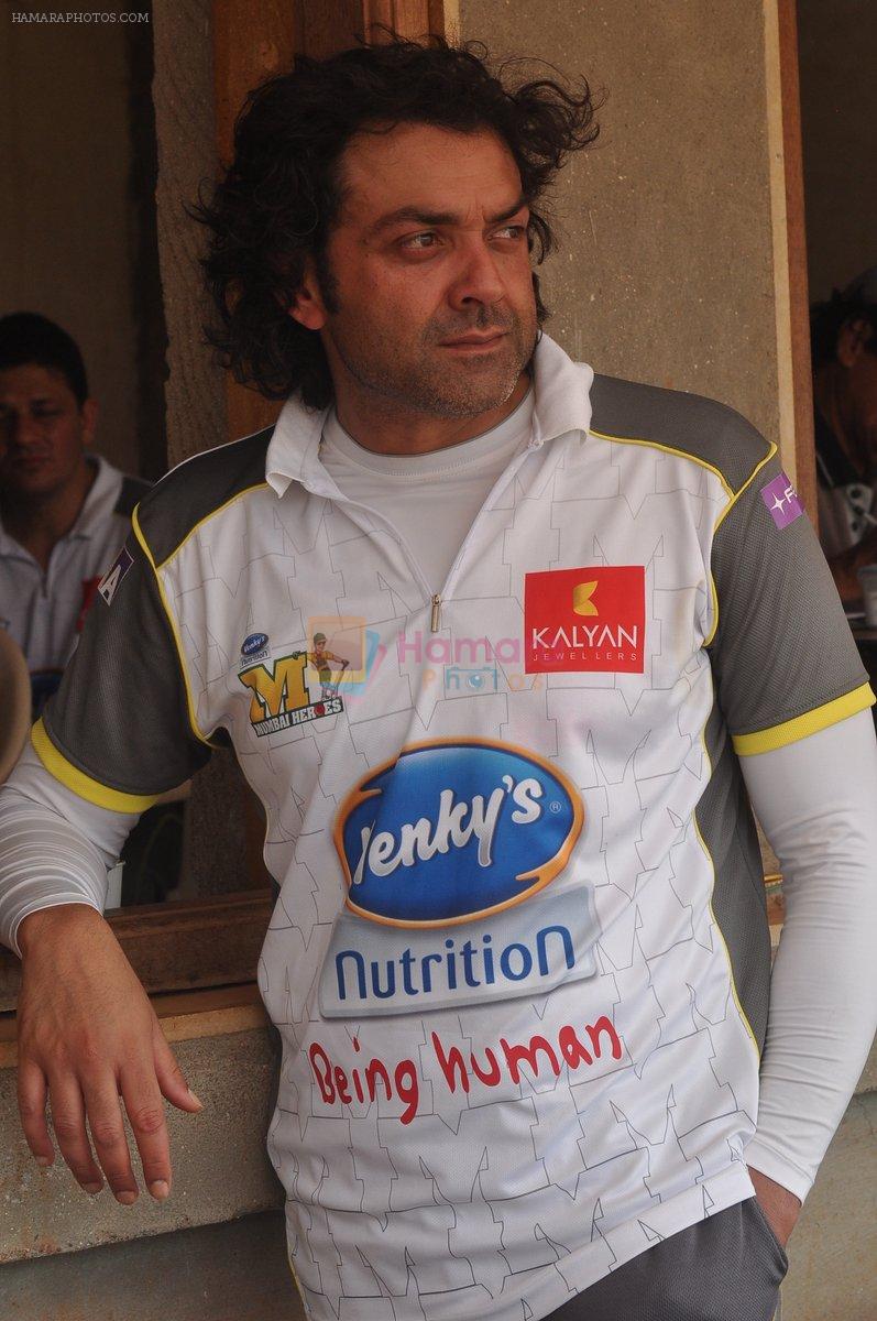 Bobby Deol with Mumbai Heroes practice for CCL match in Mumbai on 12th feb 2013