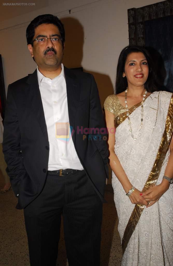 K Birla with Tarana Khubchandani at satish gupta art event in Mumbai on 12th Feb 2013