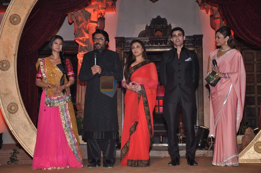 Rani Mukherjee, Jennifer Winget, Gautam Rode, Sanjay Leela Bhansali at Sanjay Leela Bhansali's Sarwasti Chandra serial launch in Filmcity, Mumbai on 14th Feb 2013