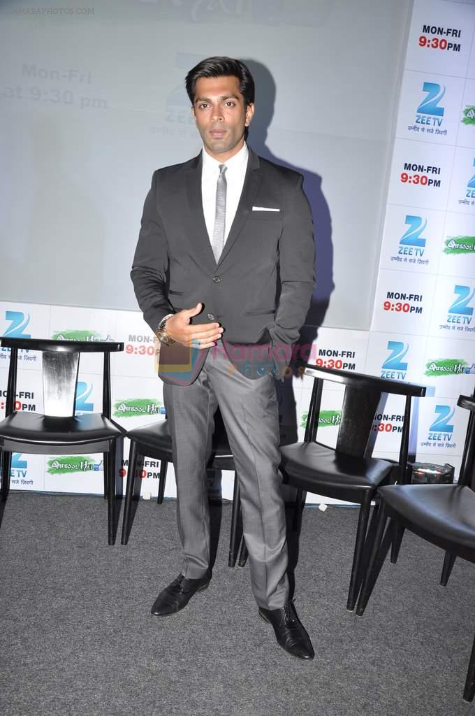 Karan Singh Grover at the Press conference of ZEE TV's serial Qubool Hain in Westin Hotel, Mumbai on 14th Feb 2013