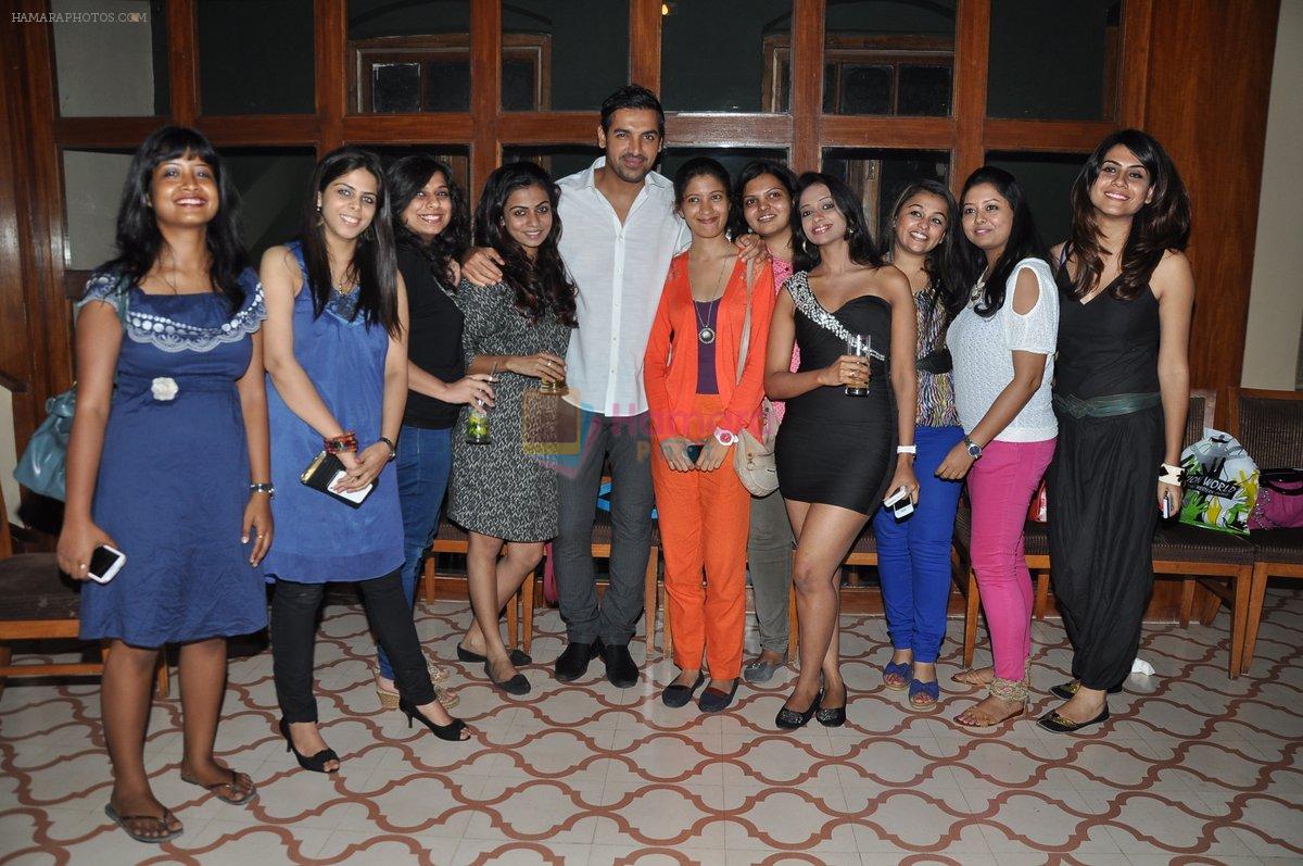John Abraham goes on a dinner date for I Me Aur Main Promotions in Mumbai on 15th Feb 2013