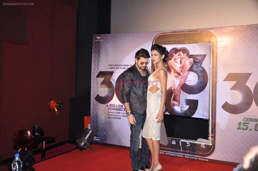 Neil Nitin Mukesh, Sonal Chauhan at Launch of the track Kaise Baataon from the film 3G in Mumbai on 15th Feb 2013