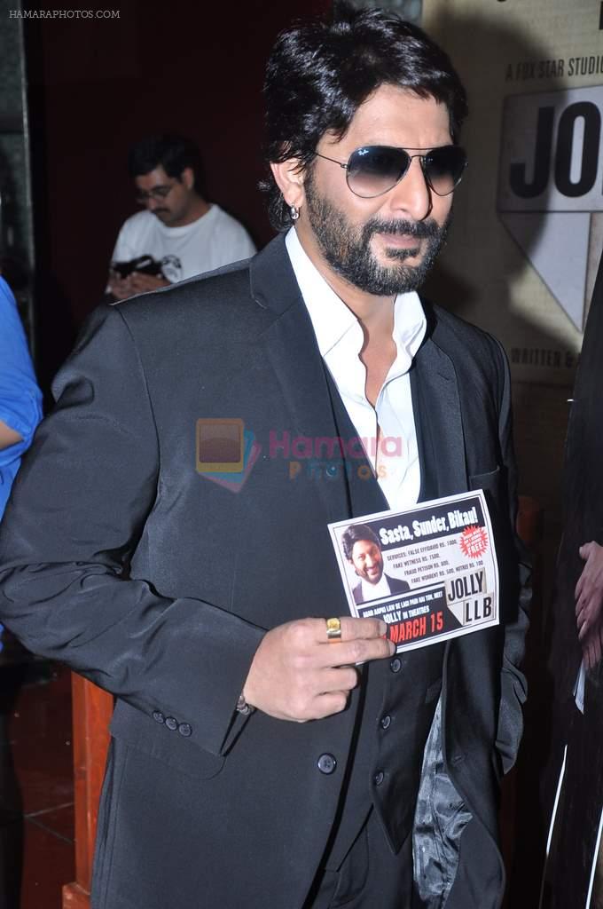 Arshad Warsi at Jolly LLB film promotions in Cinemax, Mumbai on 16th Feb 2013