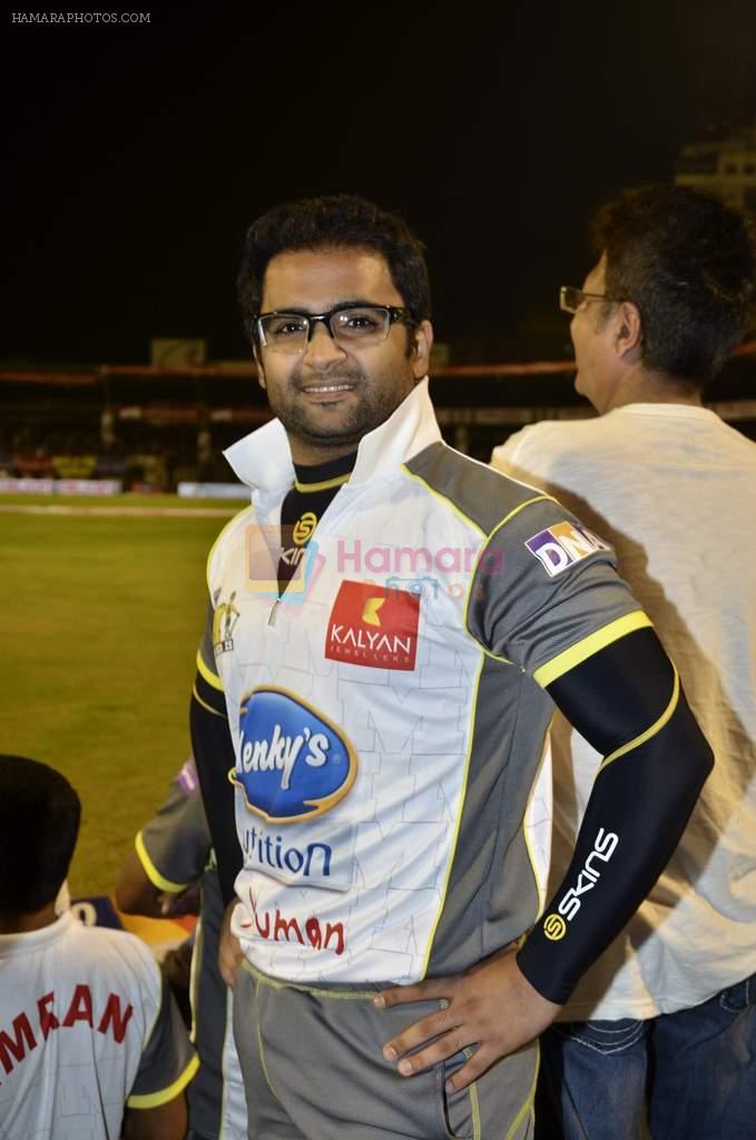 Sachiin Joshi  at ccl match from hyderabad on 17th Feb 2013