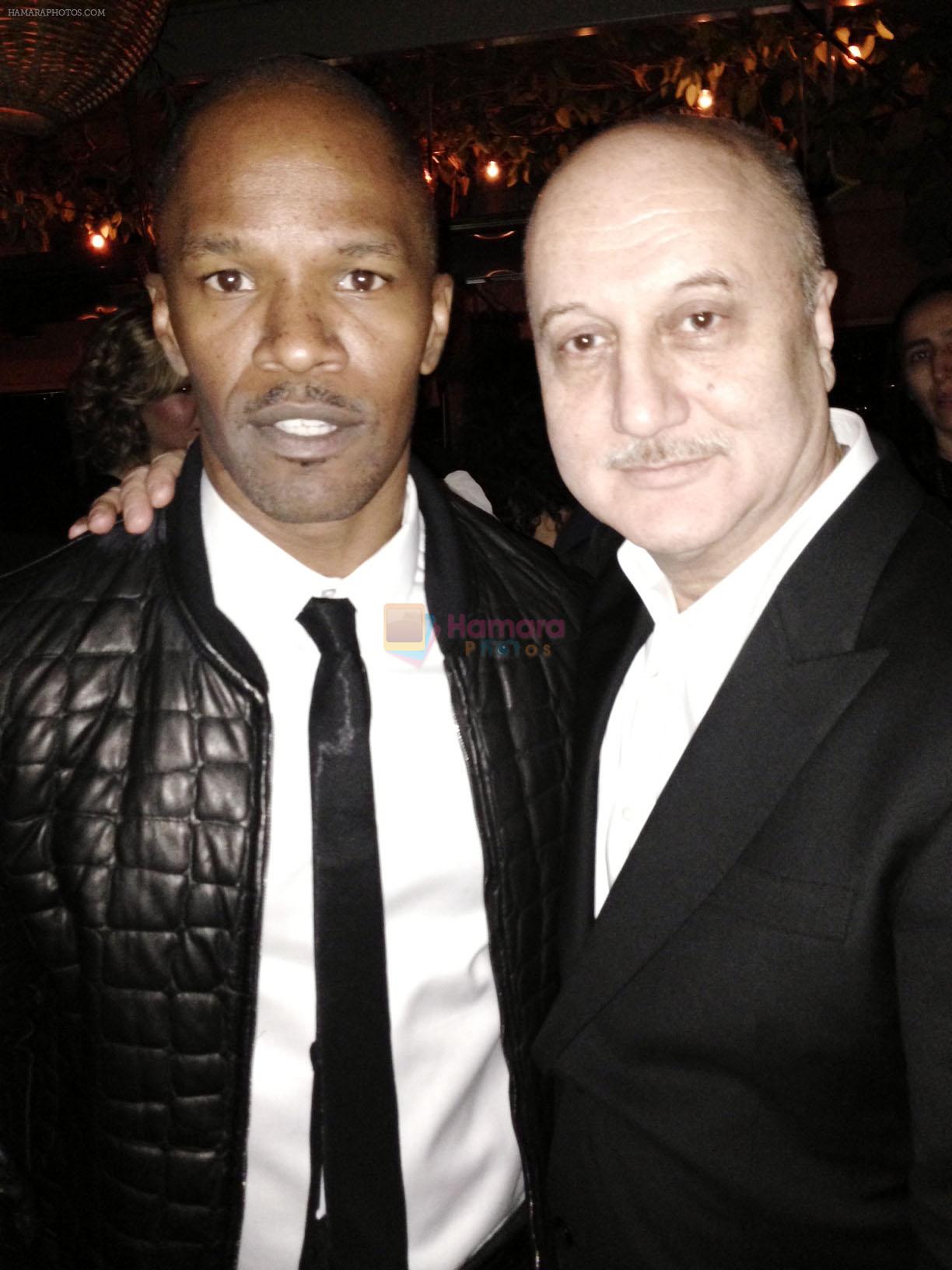 Jamie Foxx, Anupam Kher attends Pre Oscar Nomination Party by Weinstein Brothers