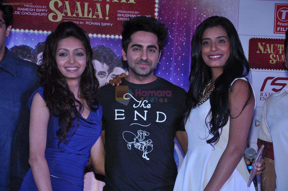 Pooja Salvi, Ayushmann Khurrana, Gaelyn Mendonca at the Music launch of Nautanki Saala at R City Mall in Mumbai on 26th Feb 2013