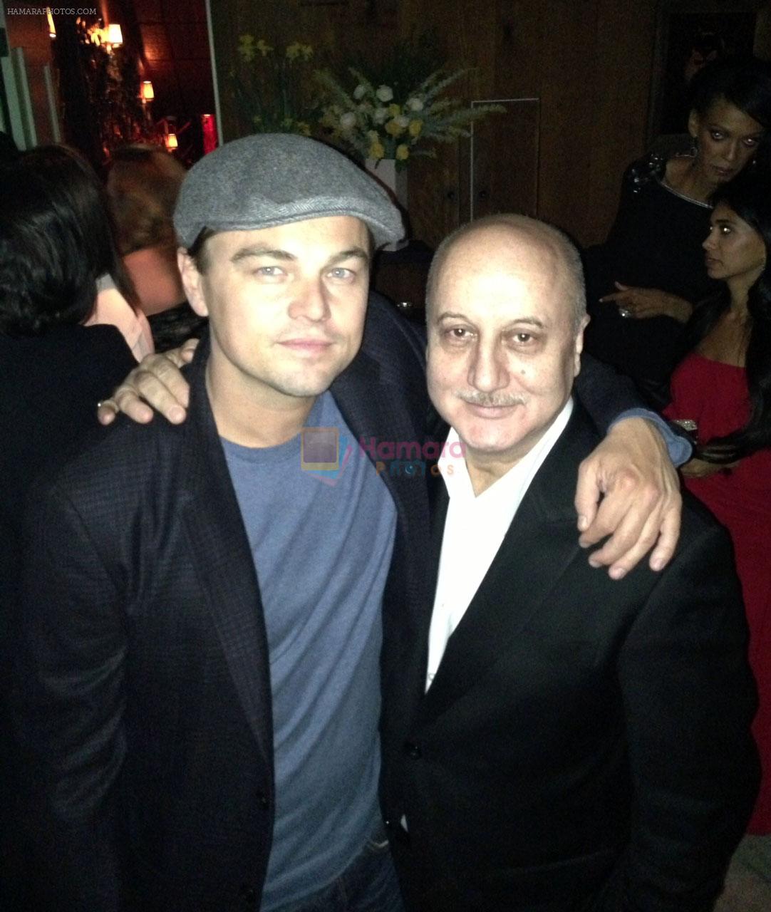 Leonardo DiCaprio, Anupam Kher attends Pre Oscar Nomination Party by Weinstein Brothers