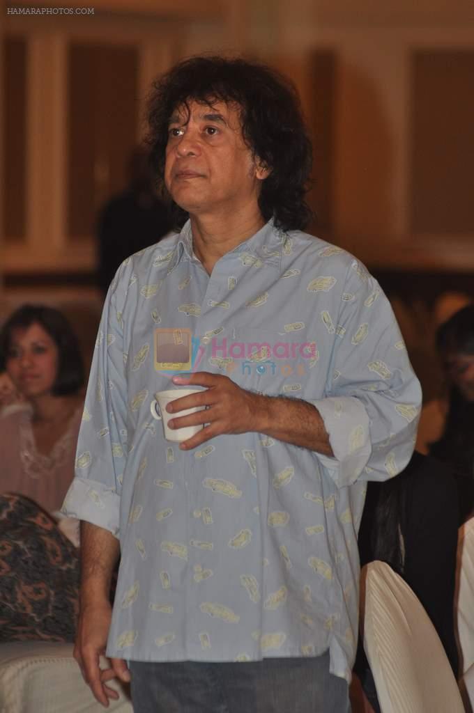 Ustad Zakir Hussain and Shillong Chamber Choir at rehearsals for Equation 2013 in Trident, Mumbai on 28th Feb 2013