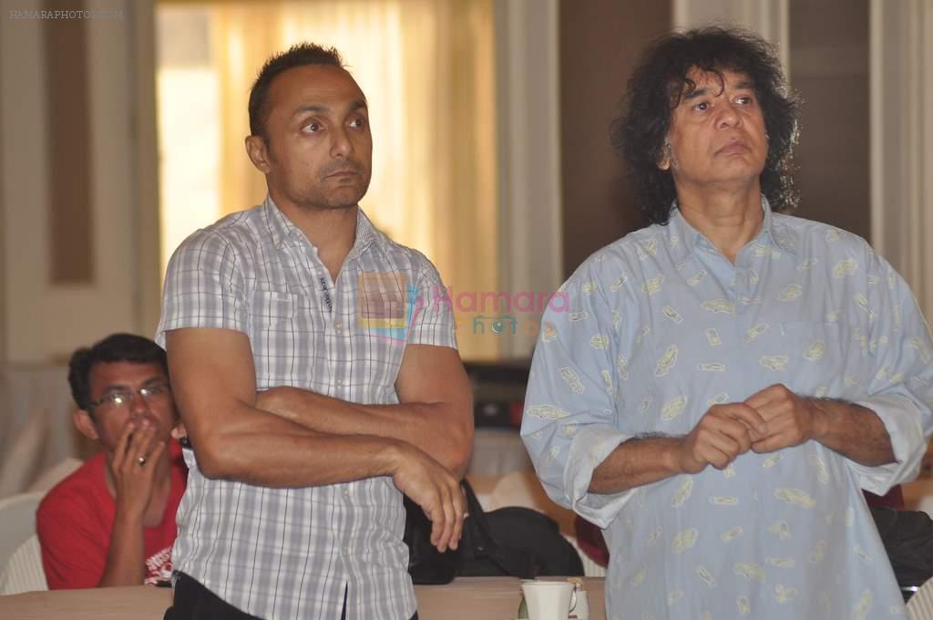 Rahul Bose, Ustad Zakir Hussain and Shillong Chamber Choir at rehearsals for Equation 2013 in Trident, Mumbai on 28th Feb 2013