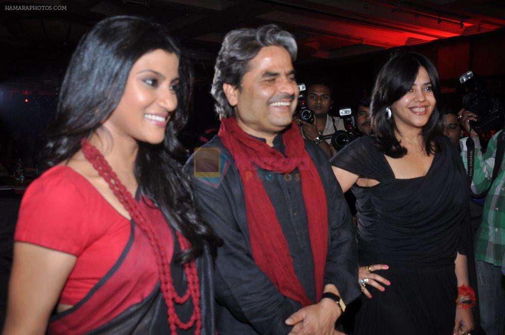 Vishal Bharadwaj, Ekta Kapoor, Konkana Sen at the launch of Life OK new series Ek Thi Nayaka in Mumbai on 4th March 2013