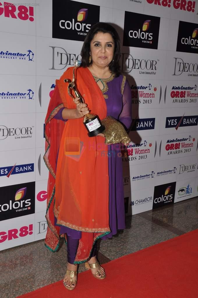 Farah Khan at GR8 women achiever's awards in Lalit Hotel, Mumbai on 9th March 2013