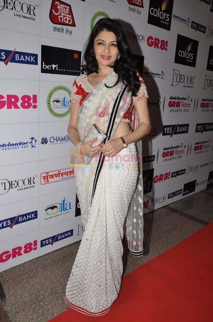 Bhagyashree at GR8 women achiever's awards in Lalit Hotel, Mumbai on 9th March 2013