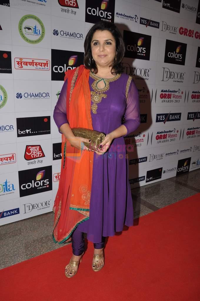 Farah Khan at GR8 women achiever's awards in Lalit Hotel, Mumbai on 9th March 2013