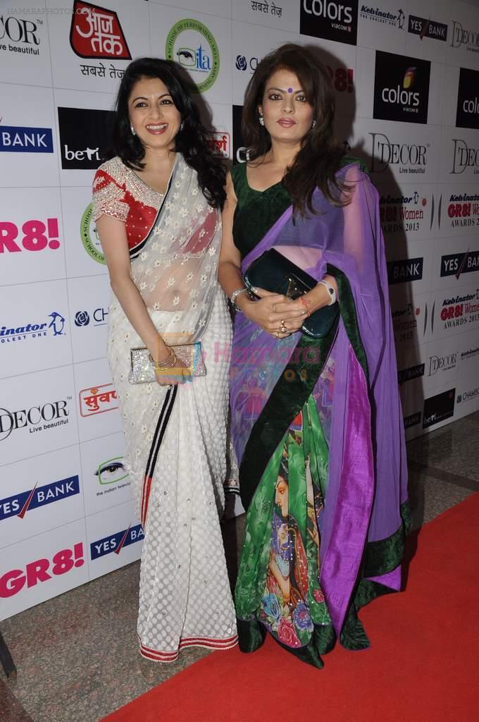 Sheeba, Bhagyashree at GR8 women achiever's awards in Lalit Hotel, Mumbai on 9th March 2013