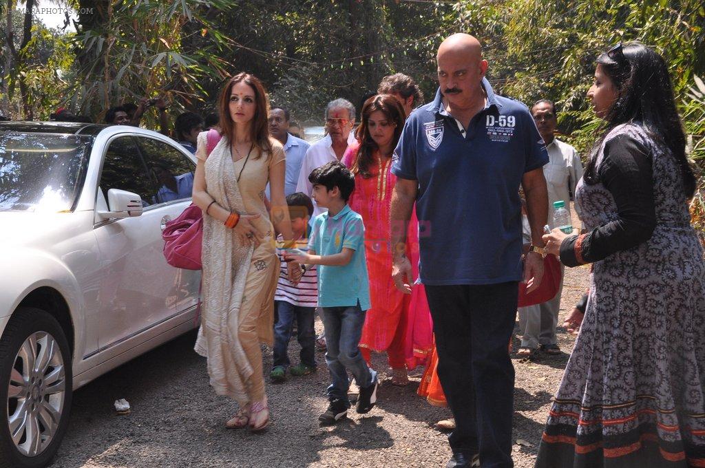 Rakesh Roshan celebrates Shivratri with his family in Panvel, Mumbai on 10th March 2013