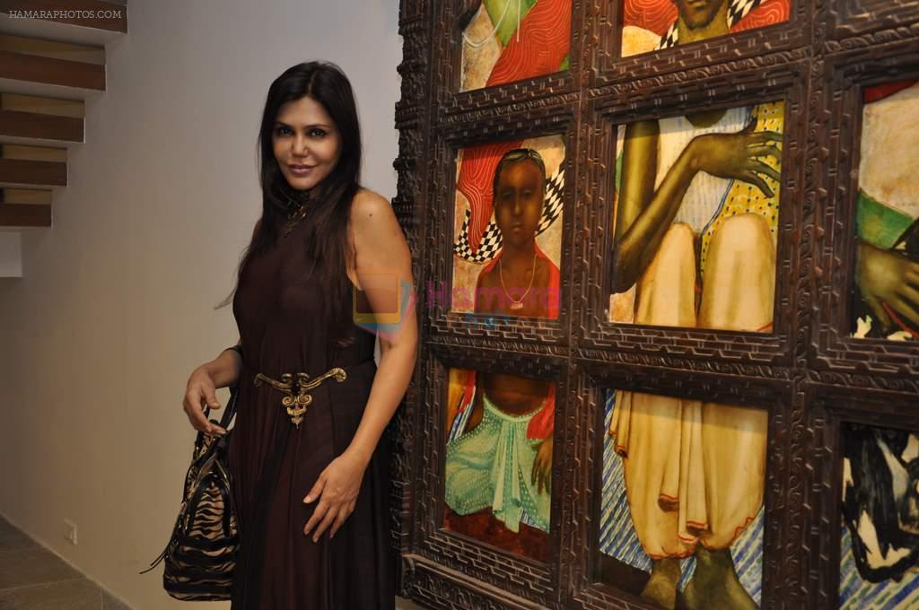 Nisha Jamwal at Anjolie Ela Menon exhibits in ICIA, Mumbai on 11th March 2013