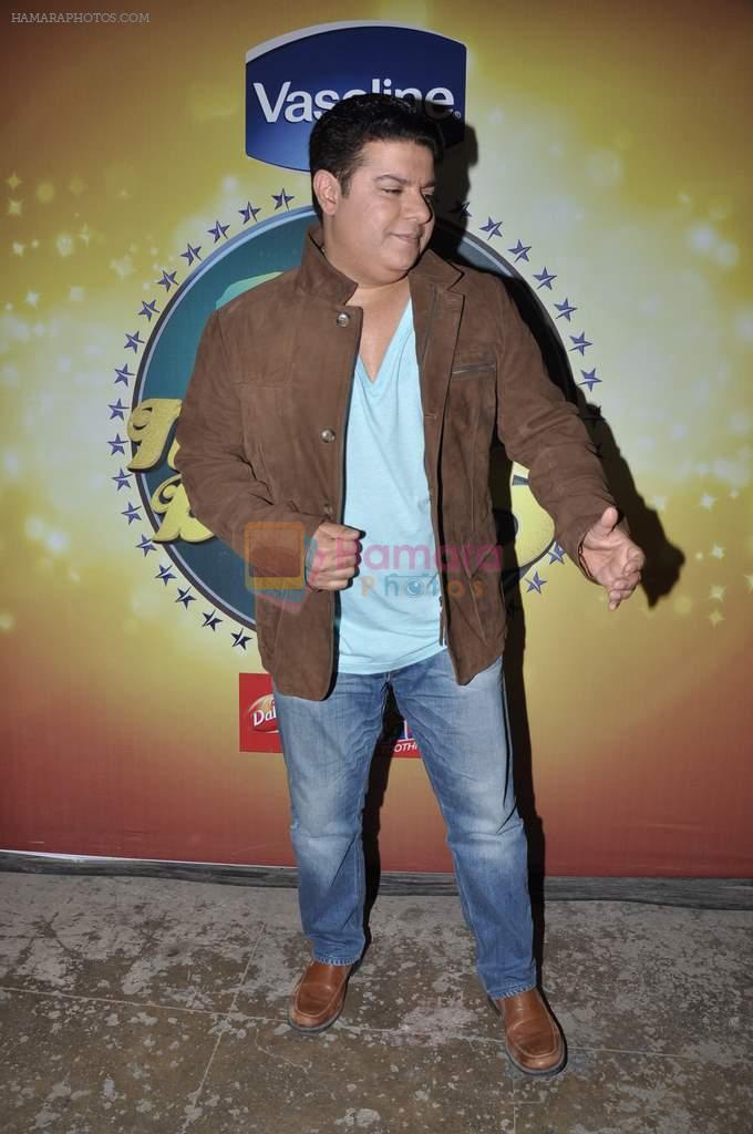 Sajid Khan on the sets of Nach Baliye 5 in Filmistan, Mumbai on 12th March 2013