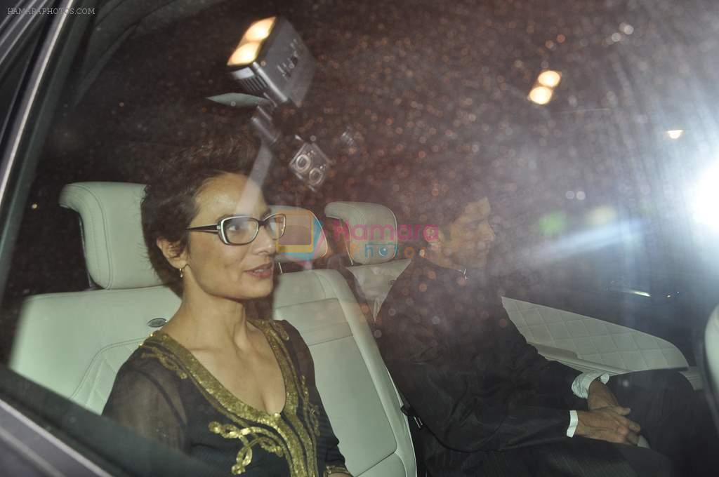 Farhan Akhtar, Adhuna Akhtar at Spielberg's party in Mumbai on 12th March 2013