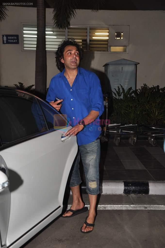 Bobby Deol snapped at the airport returning from bangkok after shoot in Mumbai on 13th March 2013