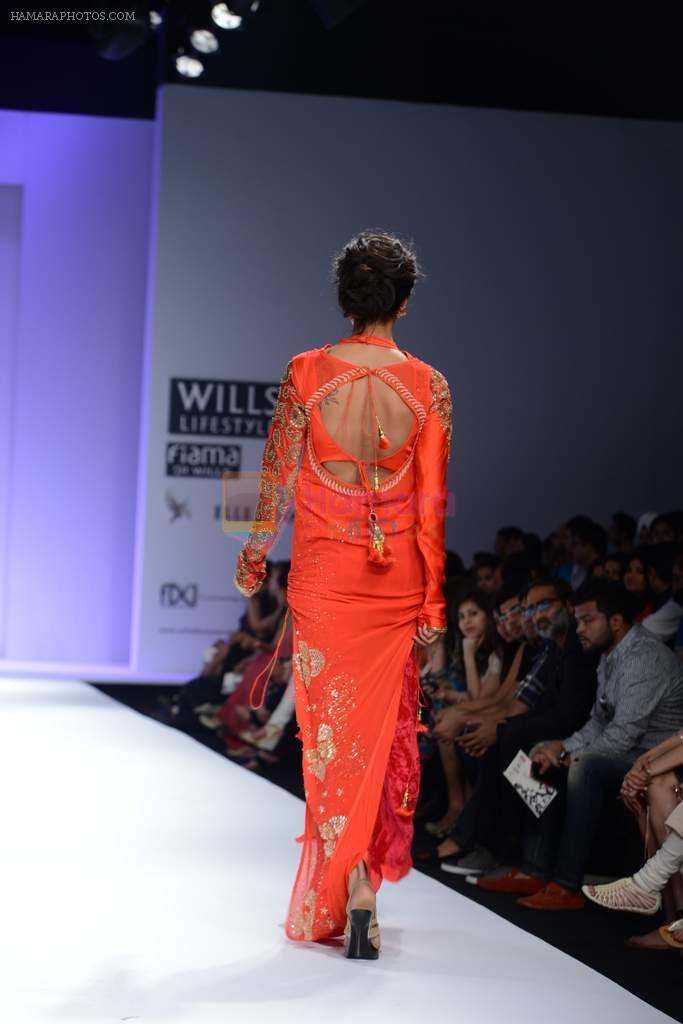 Model walks the ramp for Nikasha Show at Wills Lifestyle India Fashion Week 2013 Day 1 in Mumbai on 13th March 2013