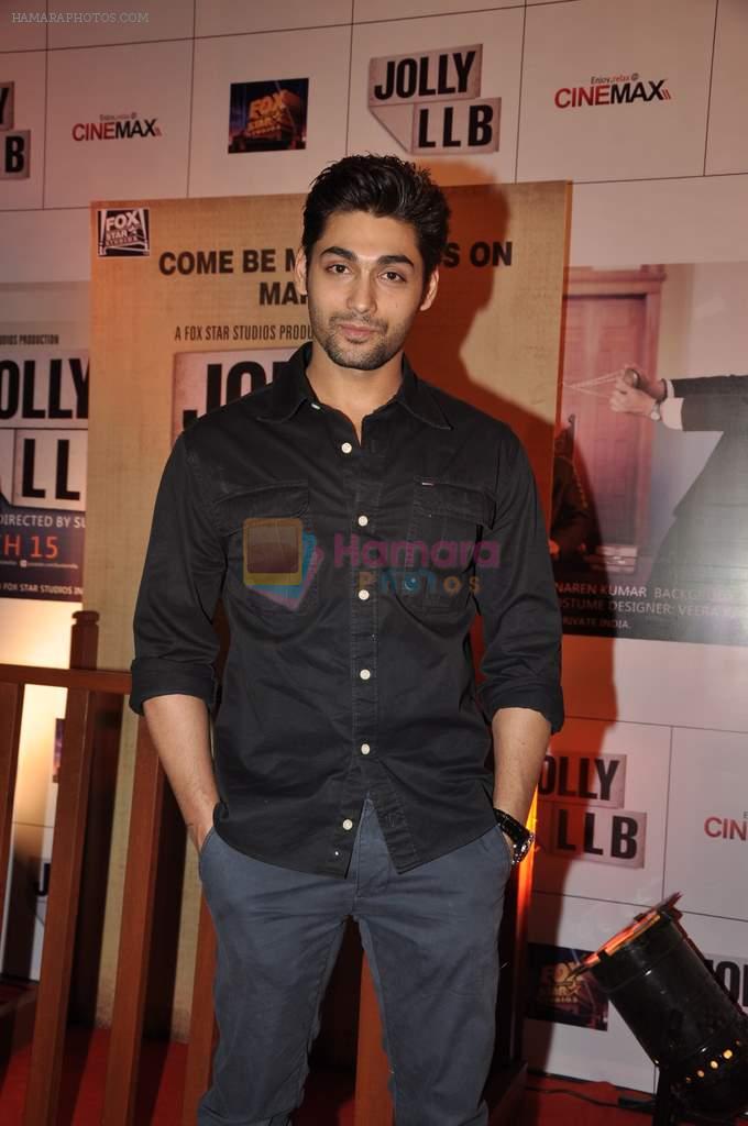 Ruslaan Mumtaz at the Premiere of the film Jolly LLB in Mumbai on 13th March 2013
